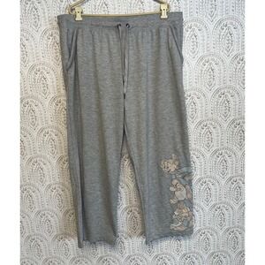 Disney Sleepwear Pants Light Grey Heather Women's Size 2X Grumpy Sleep Pants